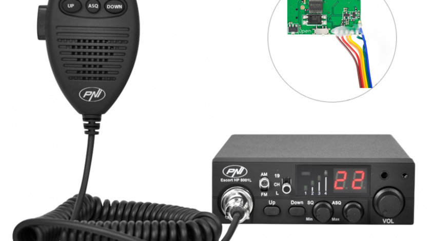 Kit Statie radio CB PNI Escort HP 8001L si Modul de ecou si roger beep PNI ECH01 PNI-HP8001EC