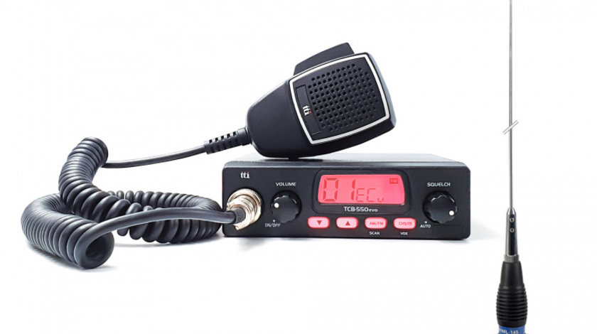 Kit Statie radio CB TTi TCB-550 EVO + Antena PNI ML145 cu magnet TTI-PACK58