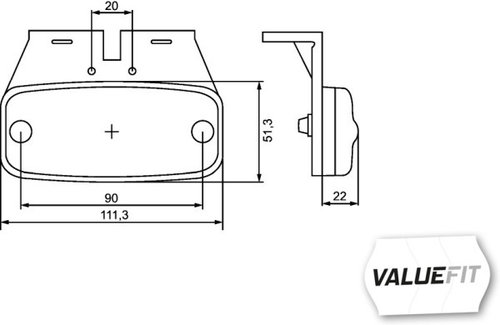 Lampa laterala montant lateral (2PS357008011 HELLA)