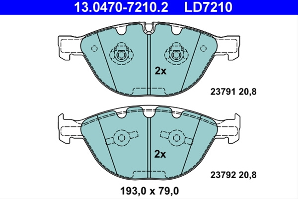 Ld7210 Set Placute Frana Ate Bmw 13.0470-7210.2