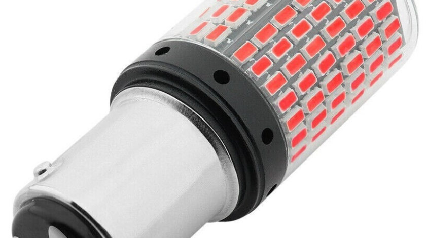 Led Auto Canbus Rosu BAY15D P21/5W 144 SMD 3014 12V BAY15D-144SMD-3014-RE 669887