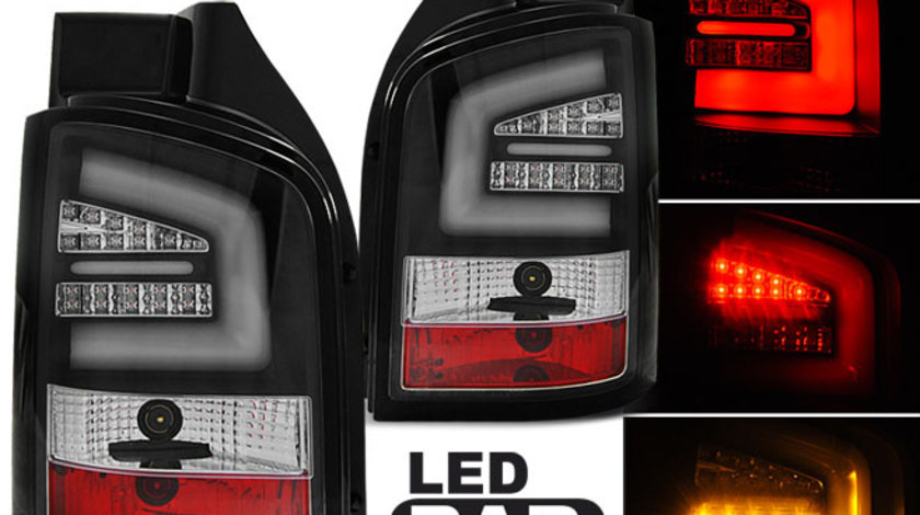 LED BAR Lampi Spate Stopuri BLACK compatibila VW T5 04.03-09