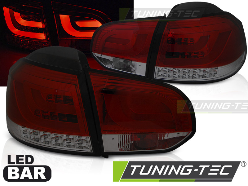 LED BAR Lampi Spate Stopuri ROSU SMOKE compatibila VW GOLF 6 10.08-12