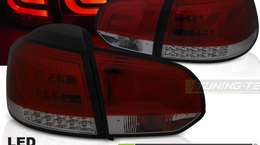 LED BAR Lampi Spate Stopuri ROSU SMOKE compatibila VW GOLF 6 10.08-12