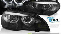 LED Faruri ANGEL EYES LED DRL BLACK AFS compatibil...