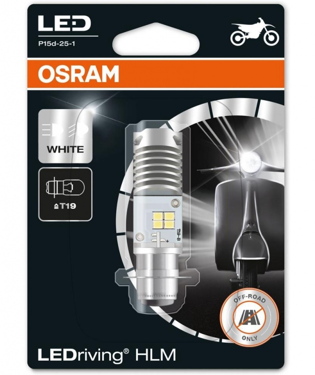 Led Moto Osram T19 12V 5,5W, 4,5W H6M P15D-25-1 Alb 6000K LEDriving HLM 7335DWP-01B