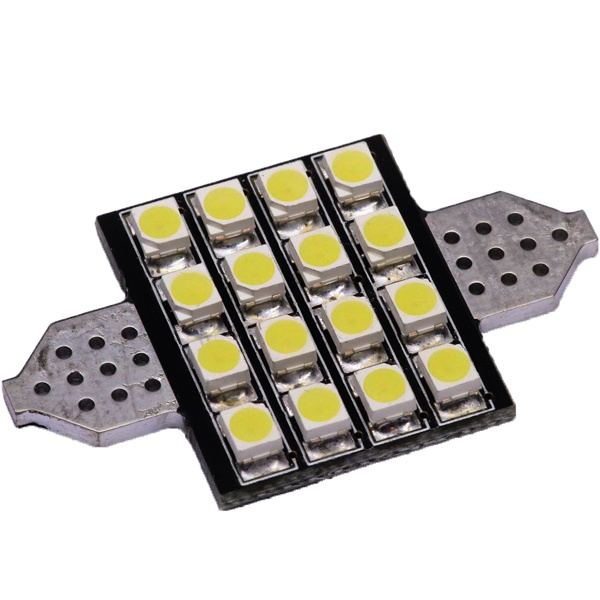 Led Sofit 12V 16 SMD Albastru 36mm