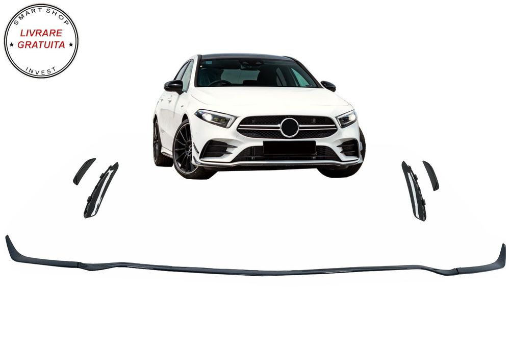 Lip Bara Fata Mercedes A-Class W177 V177 Sport-Line / A35 (2018-2022) Negru- livrare gratuita