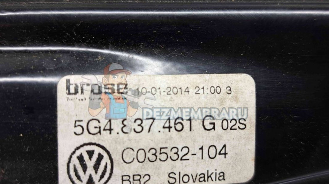 Macara electrica geam stanga fata Volkswagen Golf 7 Variant (BA5) [Fabr 2014-prezent] 5G4837461G