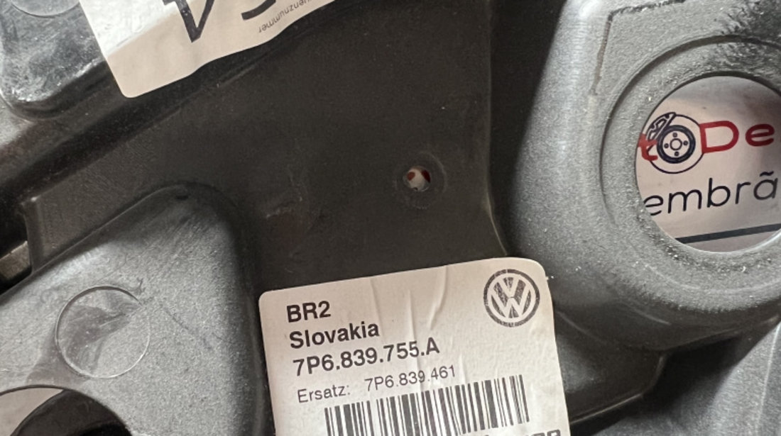 Macara geam stânga spate Volkswagen Touareg 2012, 7P6839755A