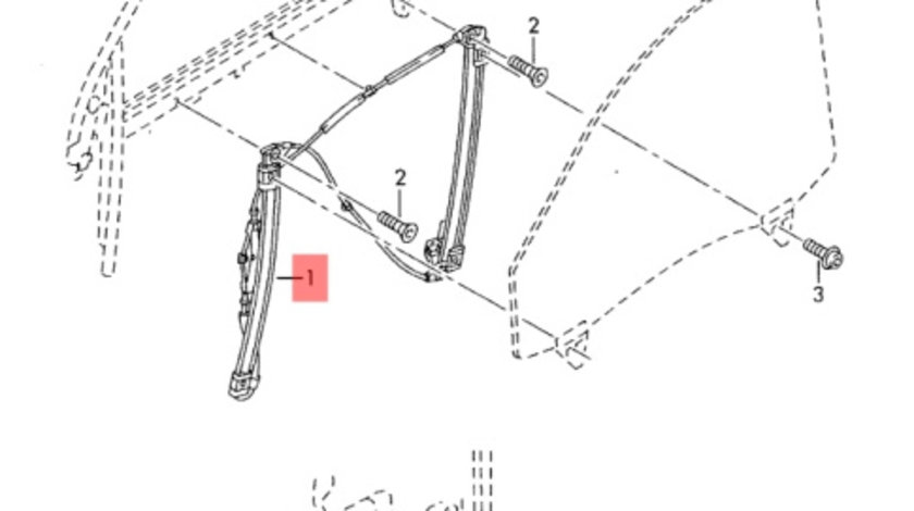 Macara geam stanga fata Audi A4 B6 (8E2) Sedan 2003 1.9 TDI OEM 8E0837461C