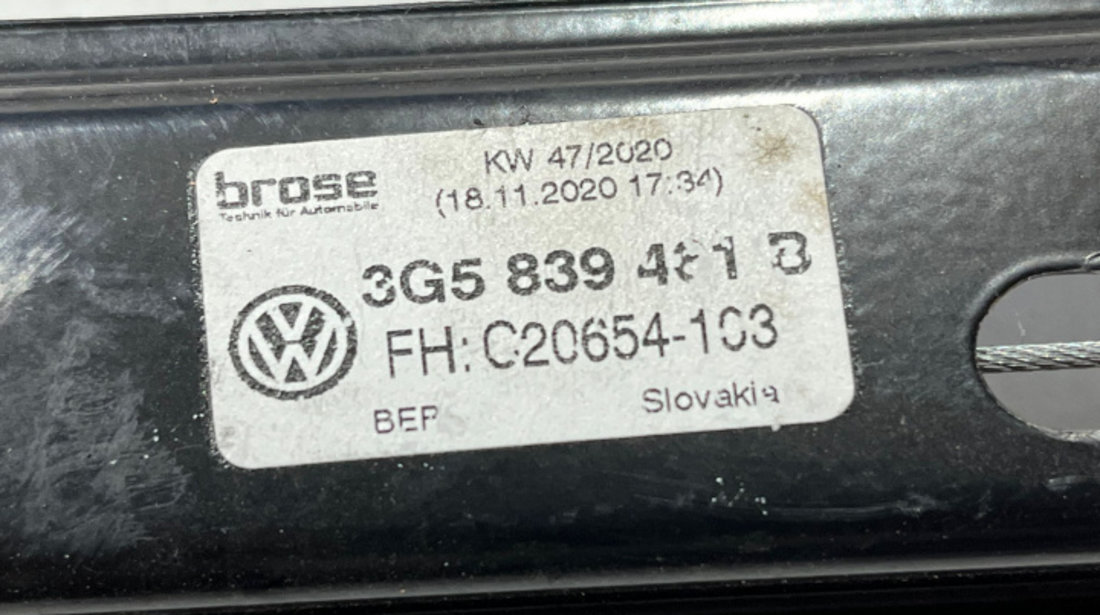 Macara geam stanga spate 3G5839461B Volkswagen VW Passat B8 [facelift] [2019 - 2020]