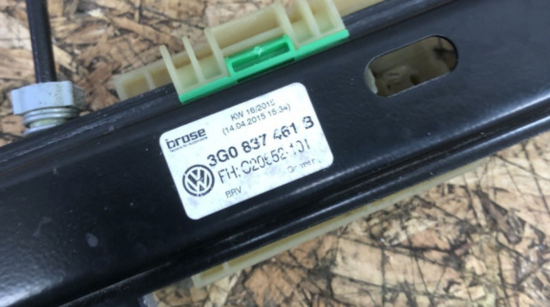 Macara geam usa stanga fata VW Passat B7 2.0TDI B7 Automat DSG combi 2012 (3G0837461B)