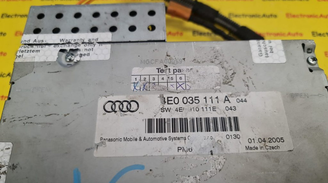 Magazie CD Audi , 4E0035111A, 4E0910111E