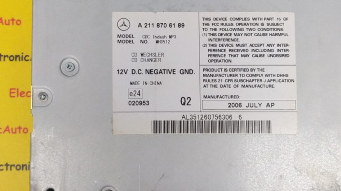 Magazie CD Mercedes A2118706189