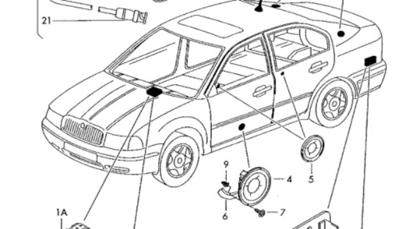 Magazie de Cd-uri Volkswagen Golf 4 2003 2004 OEM 1J6035111