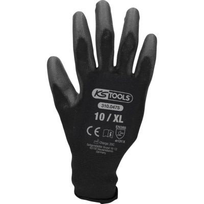 Manusi Mikro Din Tricot Fin. Negru. 10. 12 Perechi Ks Tools 310.0475