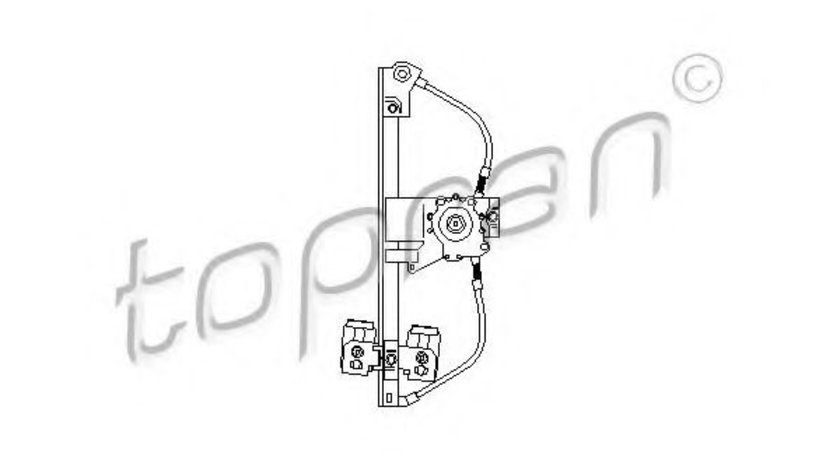 Mecanism actionare geam VW VENTO (1H2) (1991 - 1998) TOPRAN 108 672 piesa NOUA