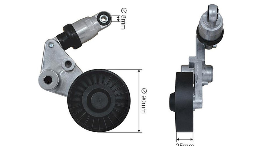 MECANISM TENSIONARE CUREA DISTRIBUTI, OPEL ASTRA G 98-05, FataERA B 98->, OMEGA B 97-03, VECTRA B/C/SIGNUM 96->, ZAFIRA A 99->,SAAB 9-3 98-15, 9-5 02-09