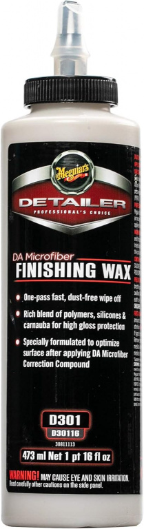 Meguiar's Detailer Da Microfiber Finishing Wax D301 Pasta Polish Finis 473ML D30116