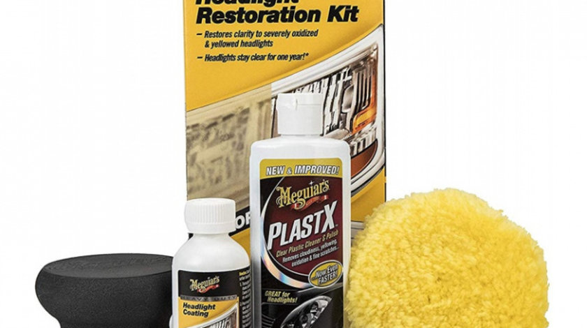 Meguiar's Kit Polish Faruri Cu Masina Polish Heavy Duty Headlight Restoration Kit G2980