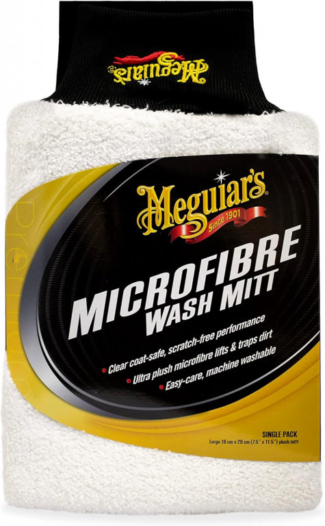 Meguiar's Microfiber Wash Mitt Manusa Microfibra Super Moale Spalat Auto Alb X3002EU