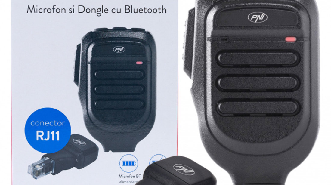 Microfon si Dongle cu Bluetooth PNI Mike 65, dual channel, compatibil cu PNI HP 6500, PNI HP 6550, PNI HP 7120 PNI-MIKE65