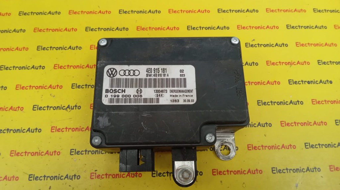 Modul baterie Audi A8 4E0915181, 4E0910181A