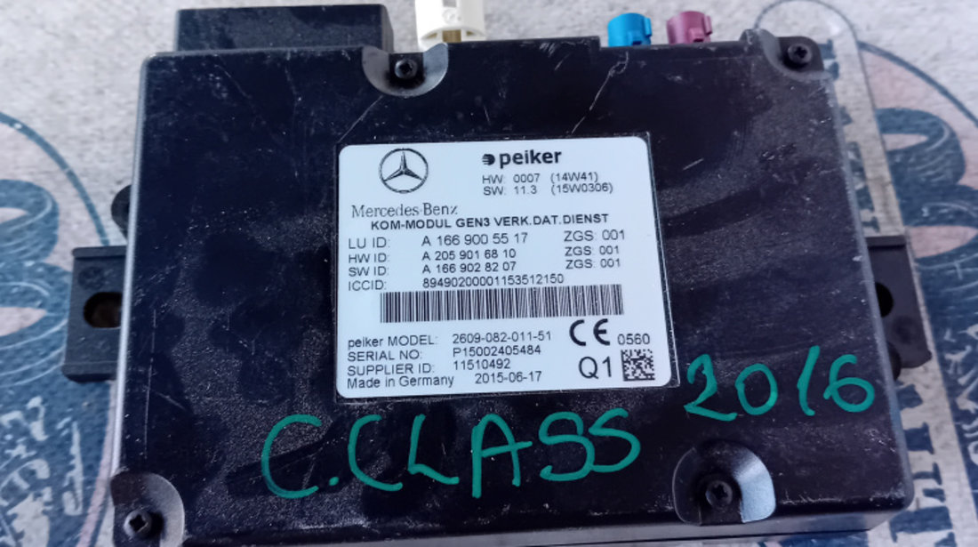 Modul bluetooth Mercedes-Benz C-Class 2016, A1669005517