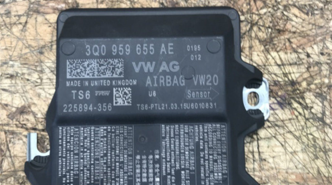 Modul calculator airbag VW Passat B8 2016, 2.0 TDI 190CP, 4x4, DSG, Break sedan 2016 (3Q0959655AE)