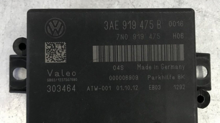 Modul calculator senzori parcare VW Passat B7 Variant 2.0TDI, 170CP, 4X4, DSG sedan 2012 (3AE919475B)