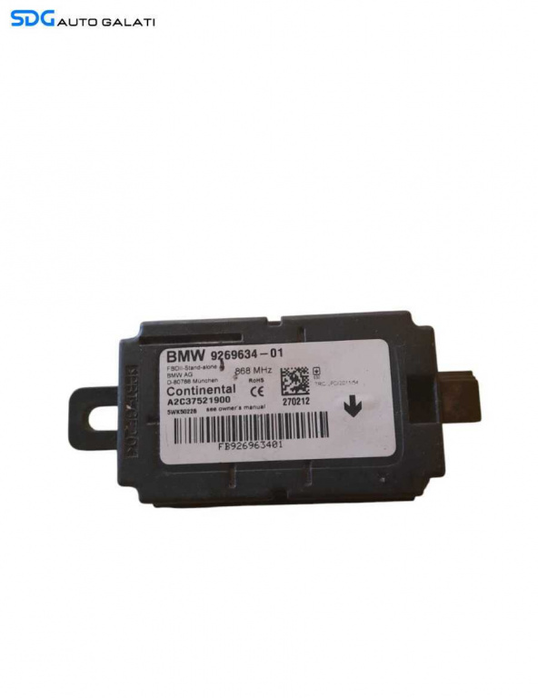 Modul Calculator Unitate Senzor Alarma BMW Seria 1 F20 F21 F22 F23 F24 F25 2011 - 2019 Cod 9269634 [L3259]