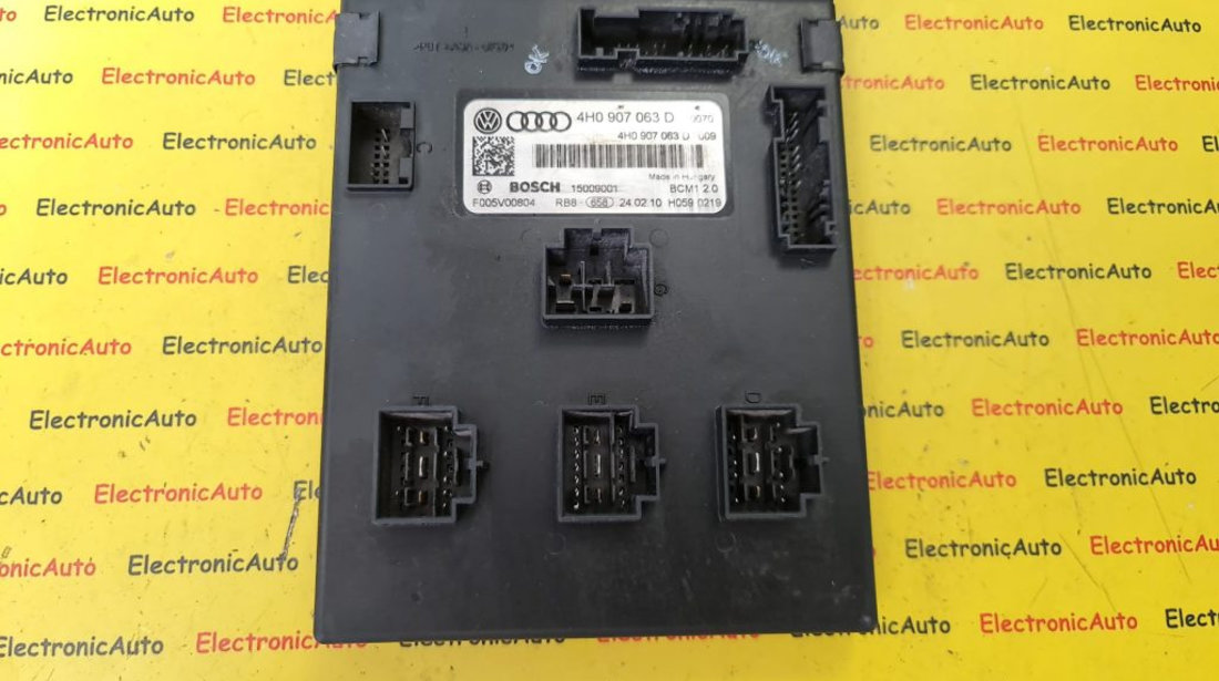 Modul confort Audi A8, 4H0907063D, BCM120 , F005V00804