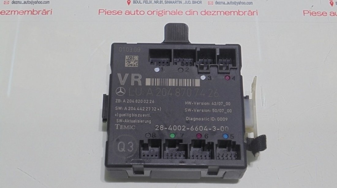 Modul dreapta fata, cod A2048707426, Mercedes Clasa C (W204) (id:289383)