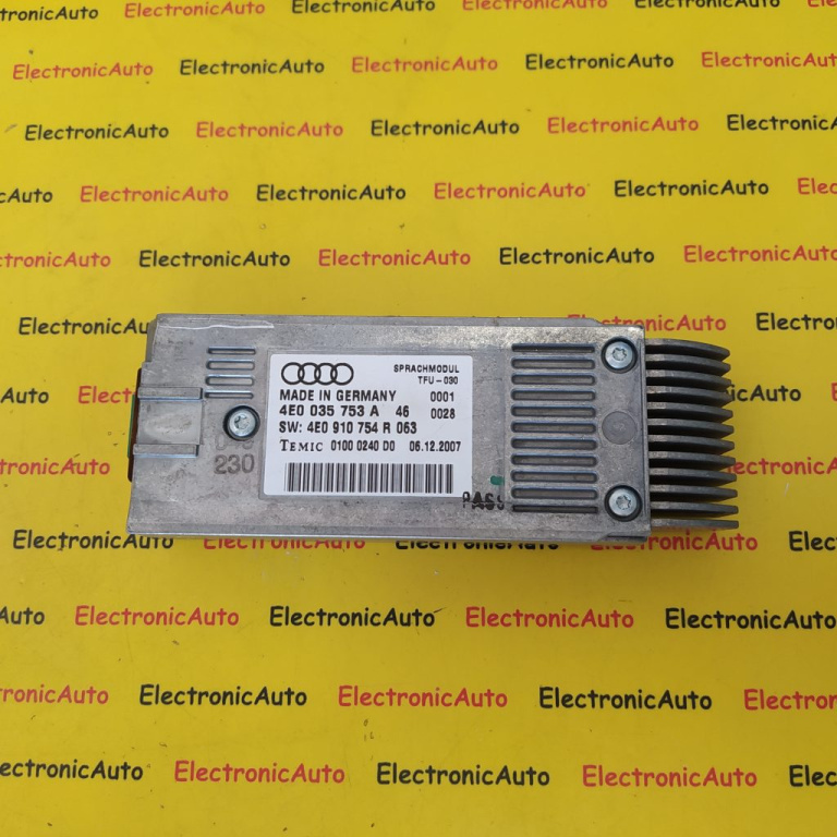 Modul Electronic Audi A8, 4E0035753A, 4E0910754R