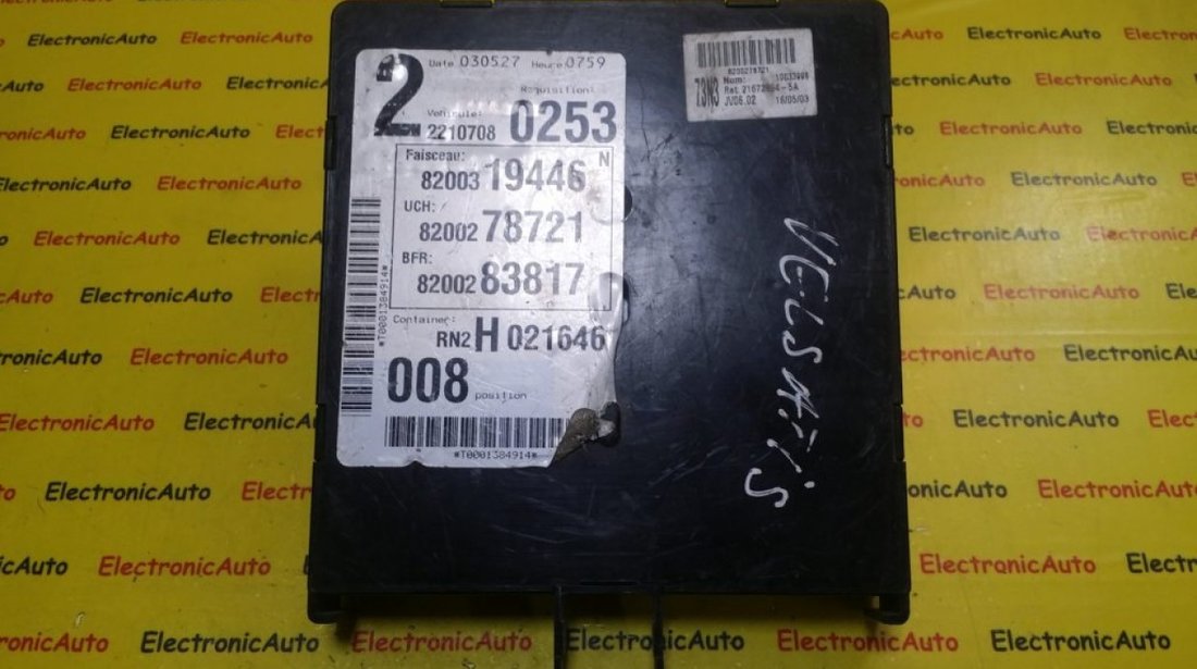 Modul Electronic Renault, 8200319446N, 8200278721, 8200283817, 22210708, RN2H021646