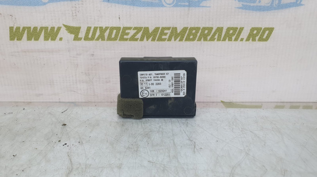 Modul imobilizator 10r-023241 89780-02080 Toyota Corolla E15 [2006 - 2013]