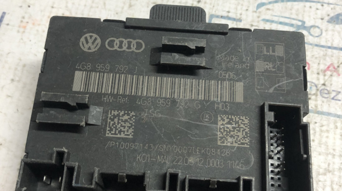 Modul Portiera Dreapta Fata Audi A6 2012, 4G8959792J