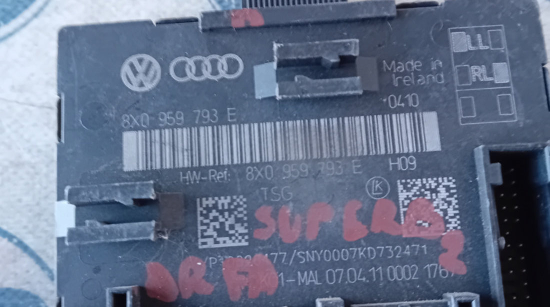 Modul Portiera Dreapta Fata Skoda Superb 2, 8X0959793E