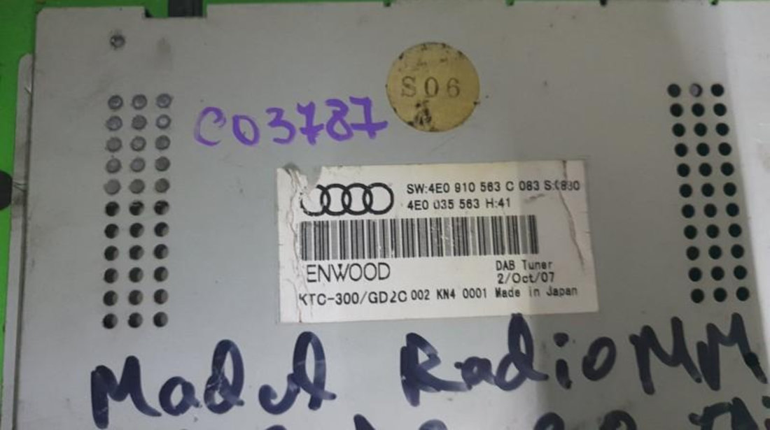 Modul radio Audi A6 (2004-2011) [4F2, C6] 4e0910563c