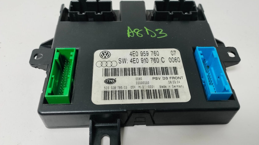 Modul reglaj scaun electric 4E0959760 Audi A8 D3 3.0 TDI 2004 ASB OEM 4E0959760