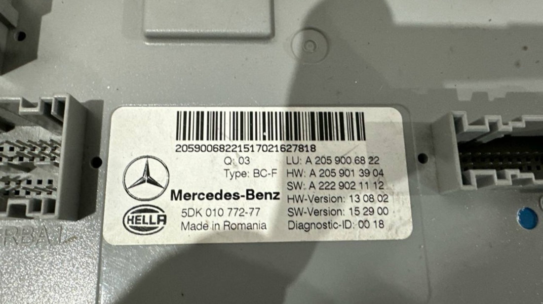 Modul SAM A2059006822 Mercedes C-Class Sedan (W205) 2.1 CDI 4-matic 170 cai