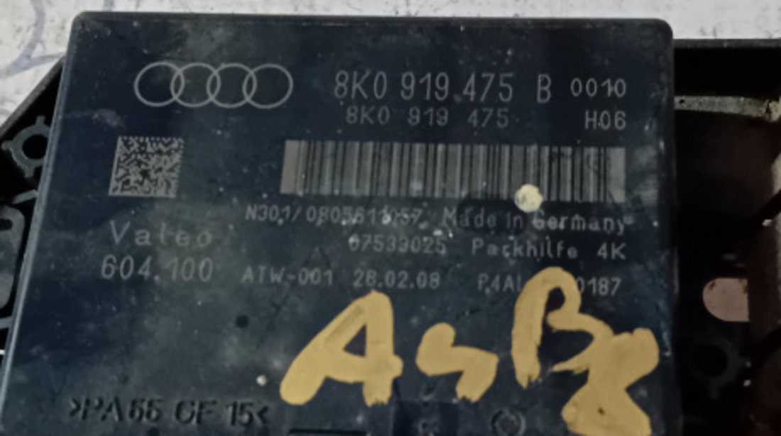 Modul Senzori Parcare Audi A4 B8 2008, 8K0919475B
