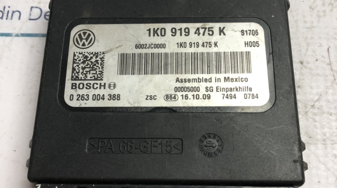 Modul Senzori Parcare Volkswagen Scirocco 2009, 1K0919475K