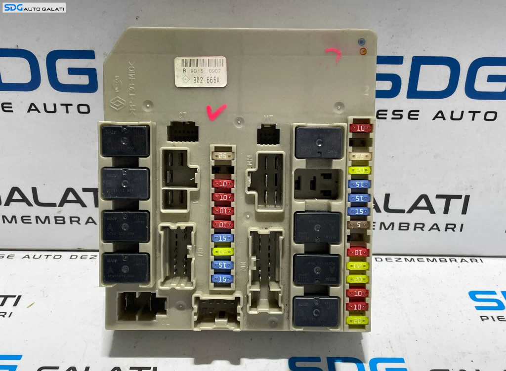 Modul Unitate Calculator Confort Panou Tablou Sigurante Relee Renault Clio 3 2005 - 2014 Cod 902665A 9D150907 [L3542]