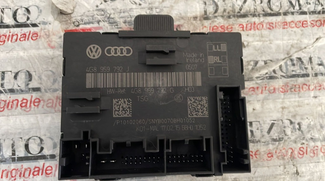 Modul usa dreapta fata ( Keyless Entry, Side Assist, Camere 360 ) Audi RS6 Plus cod: 4G8959792J 4G8959792G