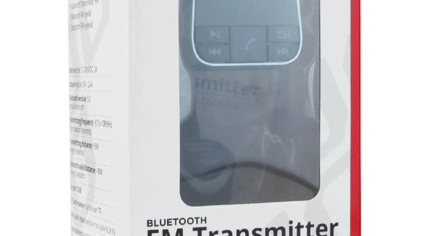 Modulator Bluetooth 5.0 USB 2.4A Amio 02250
