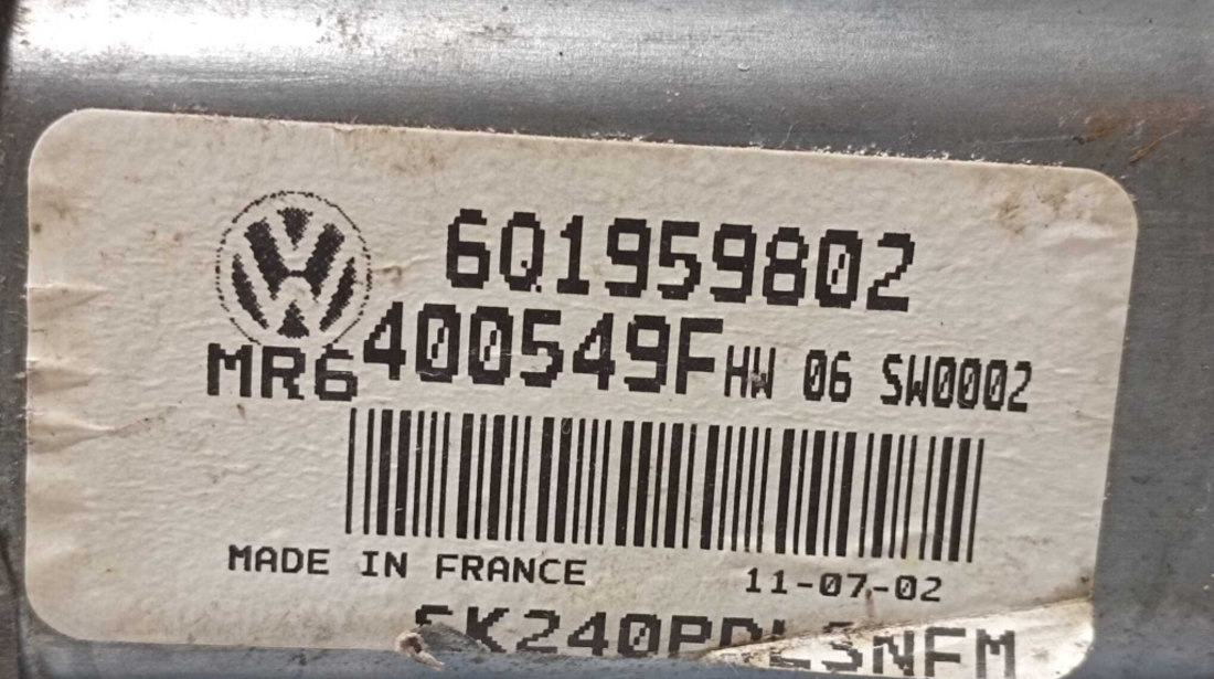 Motoras cu Modul Calculator Macara Electrica Usa Portiera Dreapta Fata Skoda Fabia 1 1.4 2000 - 2007 Cod 6Q1959802 400549F [M4754]