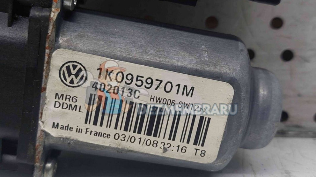 Motoras geam dreapta fata Volkswagen Golf 5 (1K1) [Fabr 2004-2008] 1K0959701M 1K0959793J