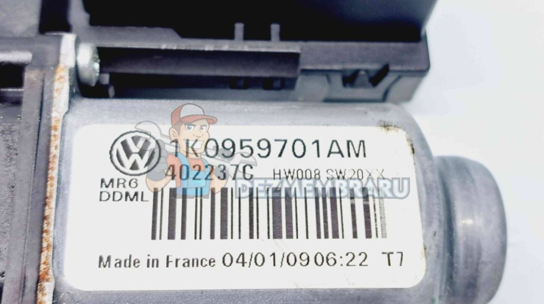 Motoras geam dreapta fata Volkswagen Golf 6 (5K1) [Fabr 2009-2013] 1K0959701AM | 1K0959793Q